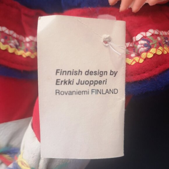 Vintage Lapland Doll w/ Blinking Eyes & Dressed in Sami Folk Clothing 13" Tall - Picture 6 of 8